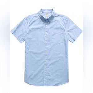 Mens Short Sleeve Button Down Shirts 100% Cotton Plaid Men's Casual